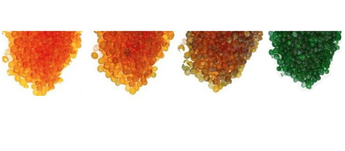 silicagel coloré bleu ou orange et changement de couleur des granulés de silicagel